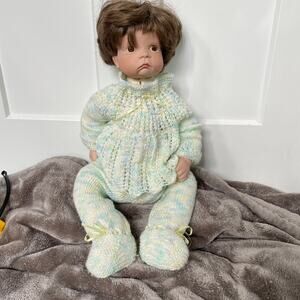Boots Tyner Sugar Britches Porcelain Doll Crochet Clothes Vintage 1986 READ